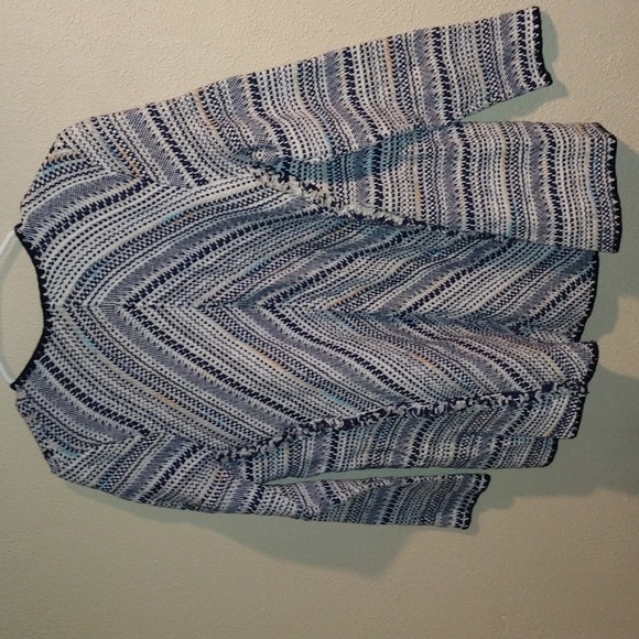 Lucky Brand Women's Cardigan Sweater Waterfall Open Front Woven Cotton S - Picture 7 of 7